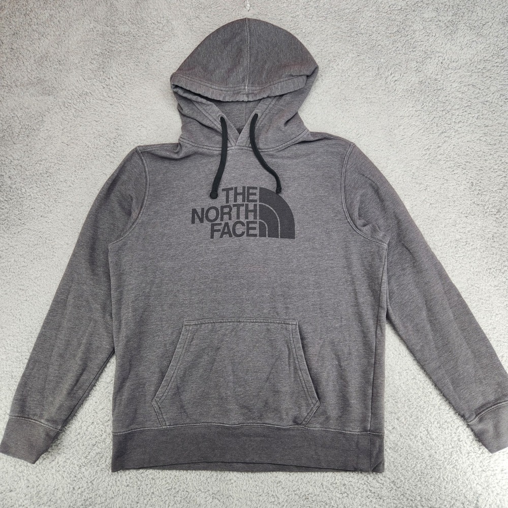 The North Face Drew Peak Hoodie Mens L Gray Pullover Hooded Pocket